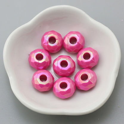 Acrylic Faceted Spacer Beads 15mm Large Hole 40pcs 9