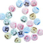 Disc Acrylic Beads 18mm Sanri Figures Pastel Mixed 20pcs 5