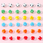 Painted Dots Glass Beads 12mm Colorful Glossy 2pcs 4