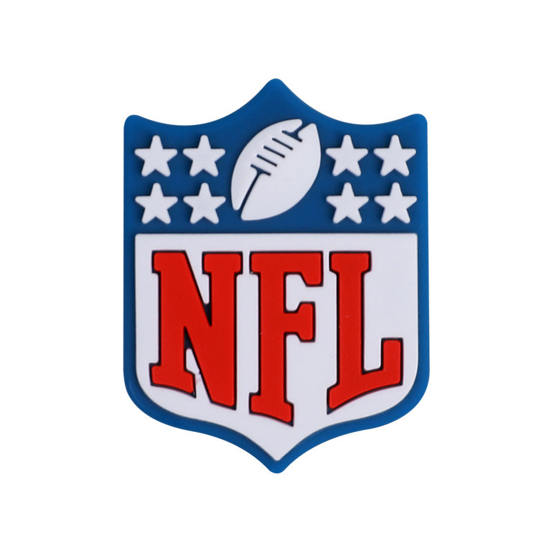 Silicone Focal Beads NFL Football Helmets and Logos 20pcs 9