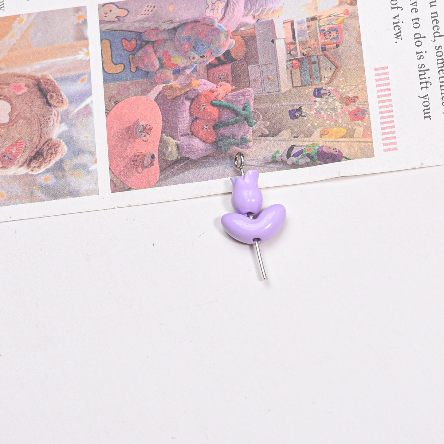 Tulip Metal Beads 21mm Baking Painted Solid Zinc Alloy 10pcs 3