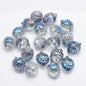 Electroplated Strawberry Glass Beads 13x16mm Iridescent 10pcs 15
