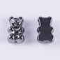 Plating Teddy Bear Acrylic Beads 18mm Metallic Colored 100pcs 8