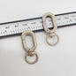 Colorful Zinc Alloy O Shaped Swivel Buckle Keychain Clasps 38mm 5pcs 9