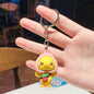 Silicone Fruit Theme Cartoon Duck Keychain Vibrant Colors 12