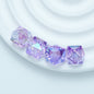 Transparent Irregular Faceted Acrylic Square Beads 12mm UV Plating 100pcs 10