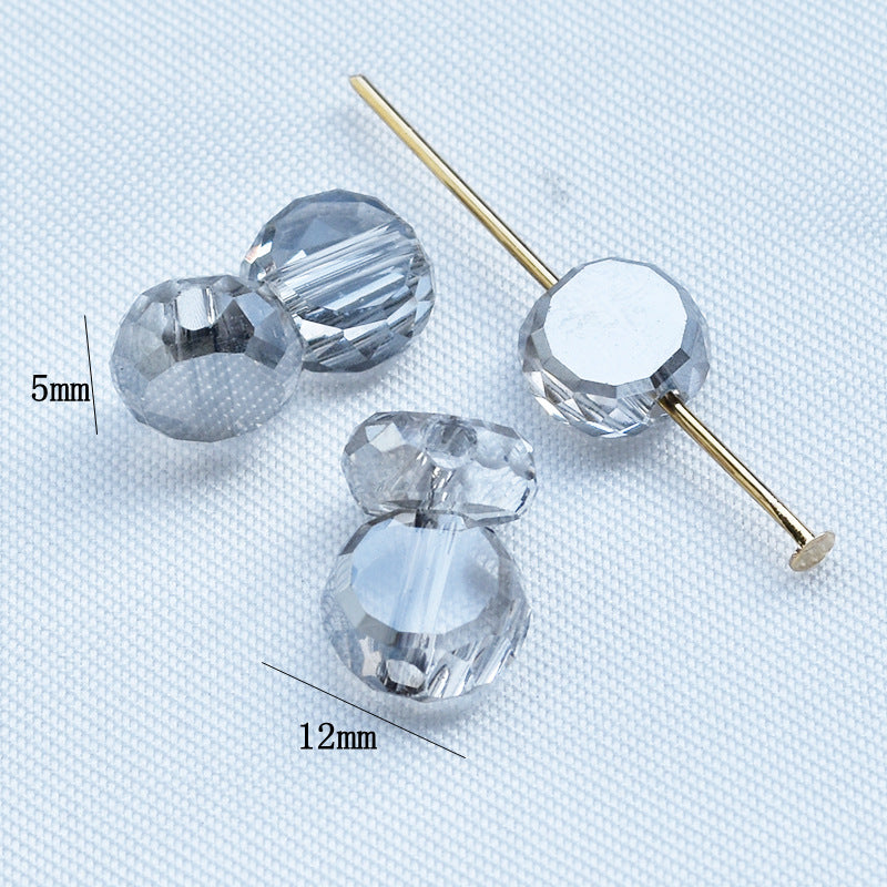 Electroplated Flat Cut Glass Beads 7.5mm 12mm Vibrant Colors 10pcs 17