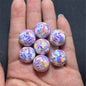 Plating Leaf Acrylic Beads 16mm UV Willow Print 100pcs 3