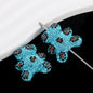 Polymer Clay Bear Rhinestone Beads 30mm Leopard Print Chunky 6pcs 10