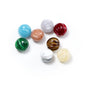 Japanese Striped Blooming Color Acrylic Beads 12mm 100pcs