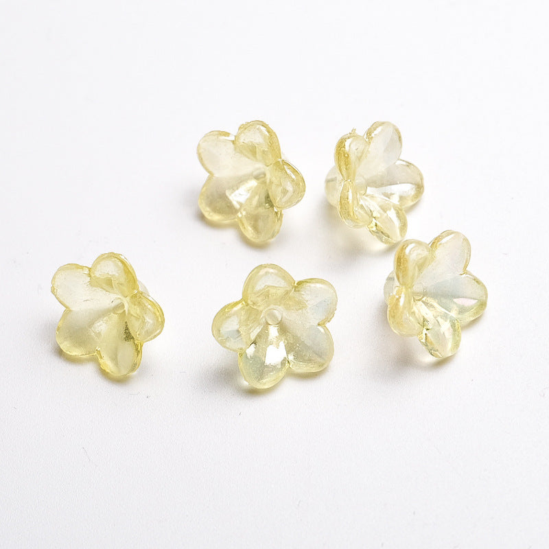 Transparent Plating Horn Petal Acrylic Beads 10mm Multicolor 500pcs 4