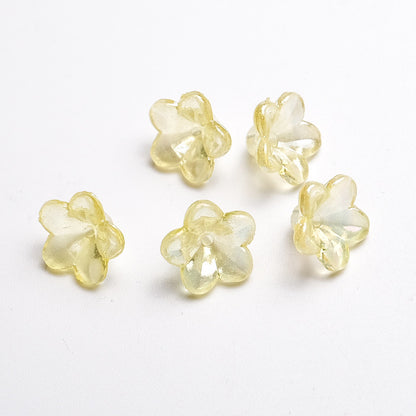 Transparent Plating Horn Petal Acrylic Beads 10mm Multicolor 500pcs 4