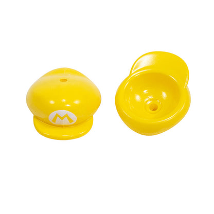 Painted Mario Hat Acrylic Beads 26mm Colorful 10pcs 13