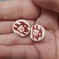 Rubberized Coffee Acrylic Flat Round Beads 18mm Matte Finish 100pcs 3