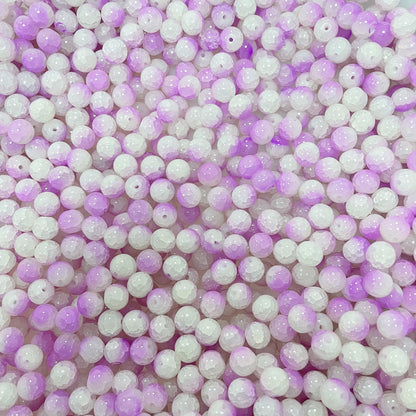 Gradient Crackle Round Glass Beads 10mm Pastel Mixed Colors 100pcs 32
