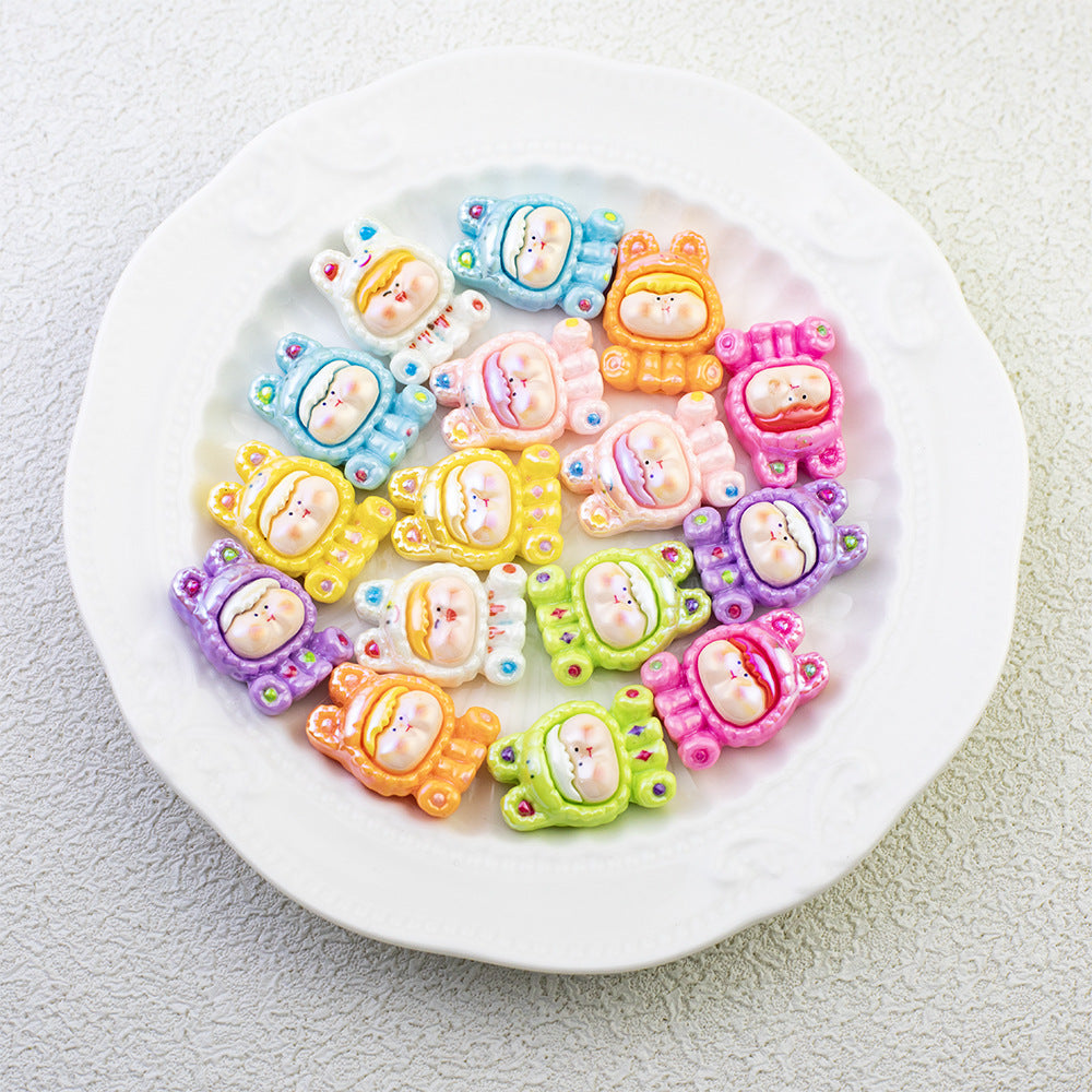 Plating Pop Mart Lilith Resin Beads Glossy Animal Hoodie 10pcs 4
