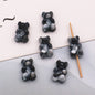 Marble Texture Bear Acrylic Beads 19mm Gradient Mixed 20pcs 7