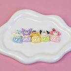 Sanrio Swiss Roll Series Resin Beads Playful Pastel Mixed 10pcs 2