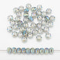Glass Faceted Spacer Beads 8mm Plating Metallic Color 60pcs 19