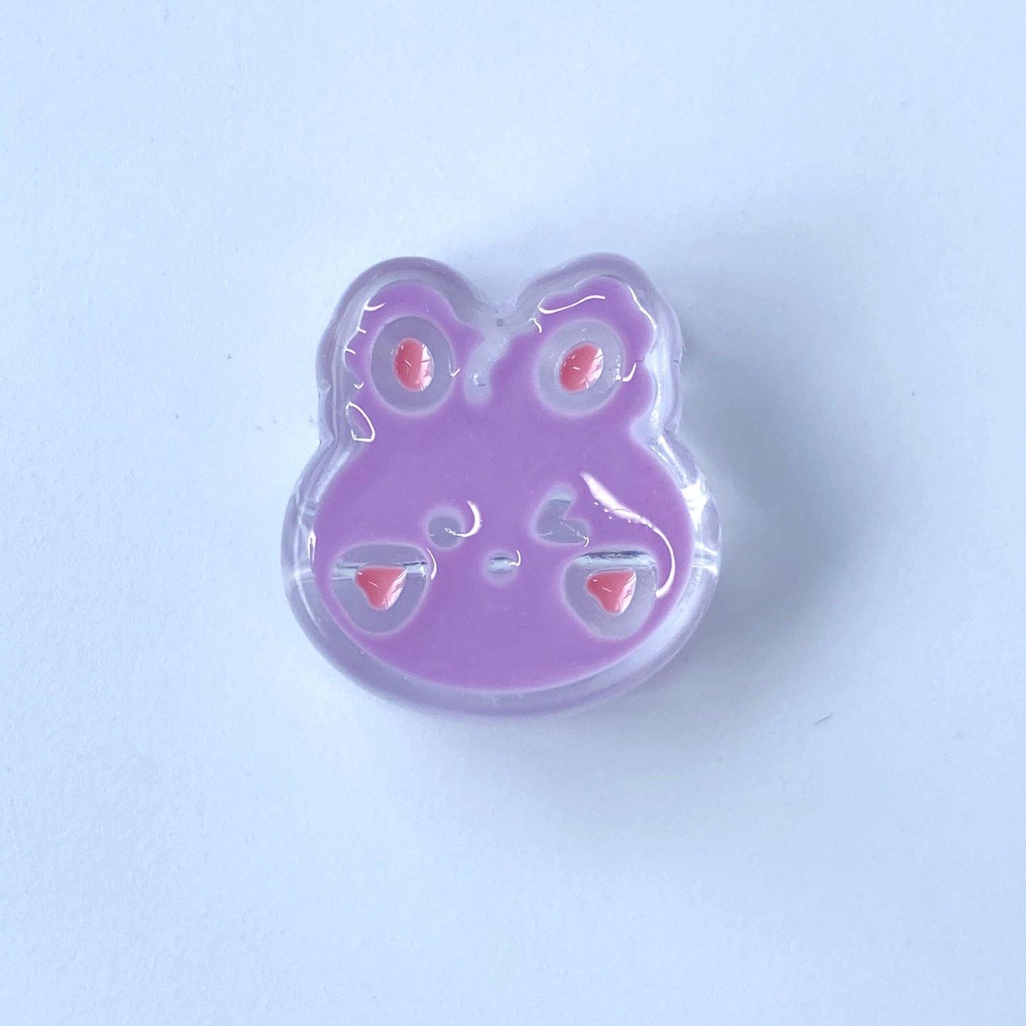 Painted Rabbit Acrylic Beads 24mm Transparent Pastel Colors 100pcs 10