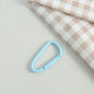 Metal D Shaped Spring Trigger Key Rings 46mm Colorful Painted 20pcs 18