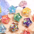 Plating Star Acrylic Beads 20mm Colorful Glitter Powder 25pcs