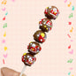 Hand Painted Starfish Acrylic Beads 16mm Christmas Cap Series 5pcs 4
