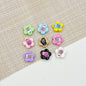 Devil Heart and Kitten Flower Metal Beads 17/15mm Baking Painted 18pcs 24