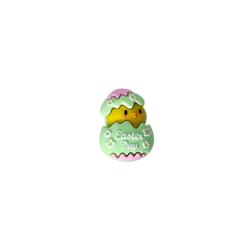 Silicone 3D Focal Beads Easter Chicken Hatching Egg Cracked Shell Top 20pcs 7
