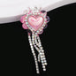 Heart Clay Beads 25mm Imitation Mocha Diamond Tassel Crown 6pcs 10