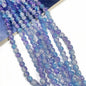 Crackle Flower Glass Beads 8mm Soft Purple Blue Gradient 3 Strands 7