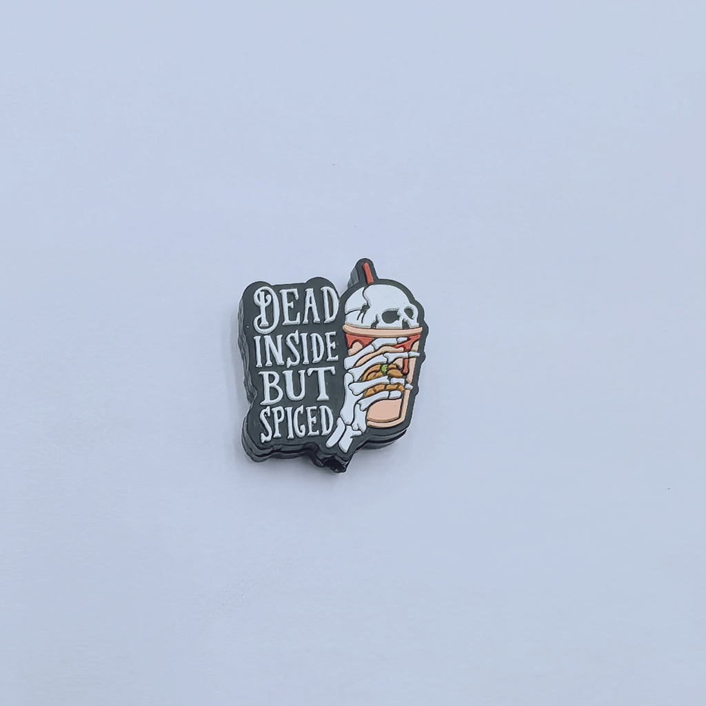 Silicone Focal Beads Halloween Skeleton Hand Cheeky Phrase 20pcs 4