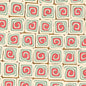 Square Clay Beads 9mm Spiral Pattern Coral Red Teal 100pcs