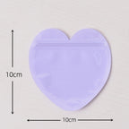 PVC Plastic Zip Lock Bags Apple and Heart Shape Glossy 10cm 10pcs 2
