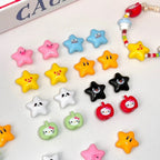 Cartoon Star and Penguin Series Acrylic Beads Printed 10pcs 3