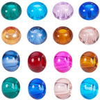 Glass Abacus Spacer Beads 15mm Transparent Large Hole 100pcs 3