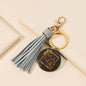 PU Tassel Keychain Metal Rainbow Color with Lobster Clasp 7