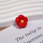 Colorful 3D Cherry Blossom Acrylic Beads 19mm Flower 20pcs 11