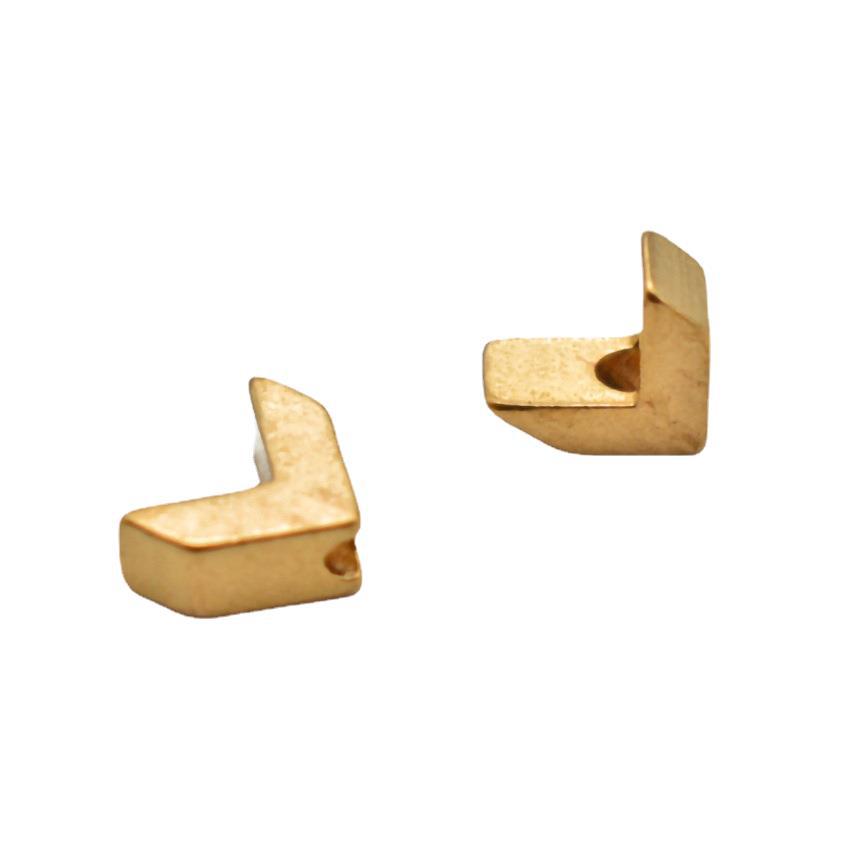 Brass V-Shaped Metal Beads 6mm Matte Finish 100pcs 4