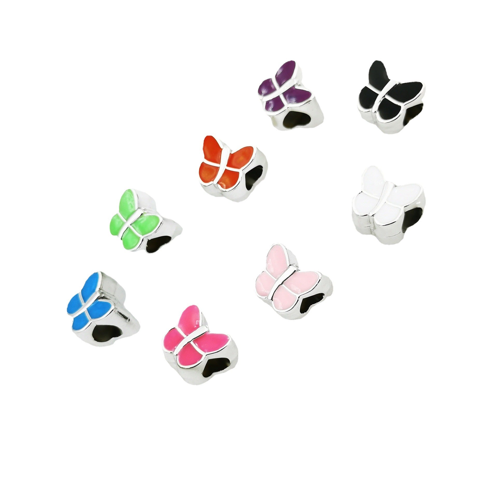 Butterfly Enamel CCB Plastic Acrylic Beads 11mm 50pcs 2