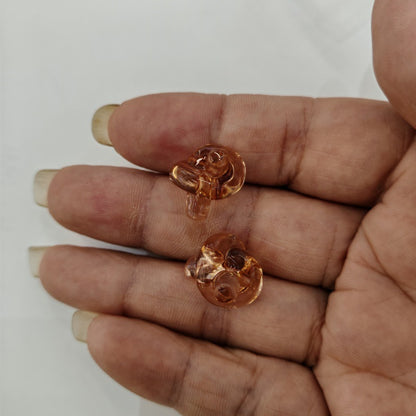 Clear Knot Acrylic Beads 18mm Translucent Glossy 100pcs 10
