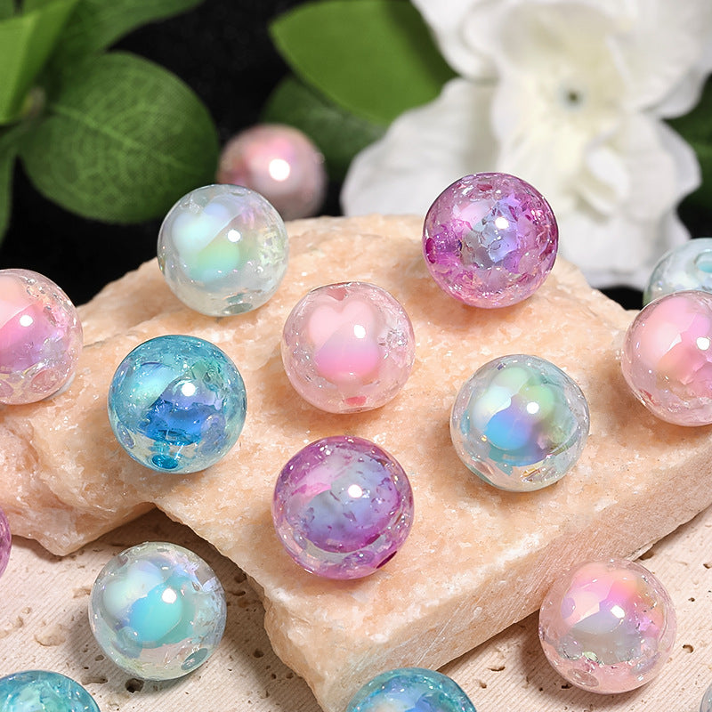Crackle Bunny Head Acrylic Beads 16mm Pastel Colors 50pcs