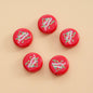Baking Painted Flat Acrylic Beads 18mm Christmas Series 10pcs 7