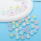 Transparent Flower Acrylic Beads Candy Color Mixed Shapes 100pcs 11