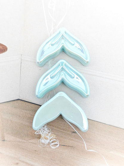 Glow Mermaid Tail Acrylic Beads 29x20x9mm Glow In The Dark 50pcs 9