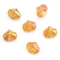 Electroplated Spiral Shell Glass Beads 14mm Iridescent Colors 30pcs 10