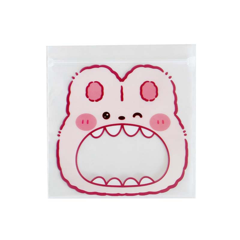 Zip Lock Bags PE Plastic Animal Print Big Mouth Design 11x11cm 10pcs 4