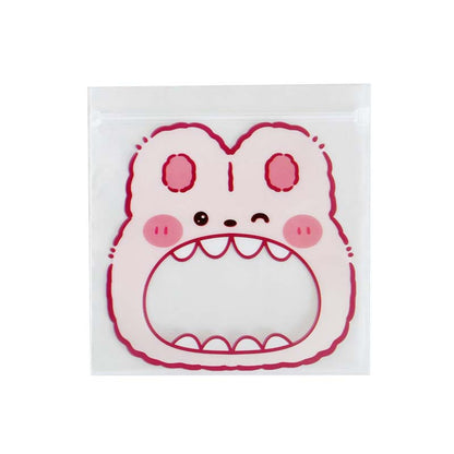 Zip Lock Bags PE Plastic Animal Print Big Mouth Design 11x11cm 10pcs 4