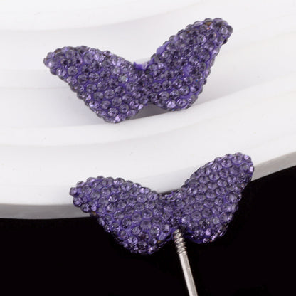 Polymer Clay Wing Rhinestone Beads 37mm Full Rhinestone Pave 6pcs 14