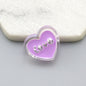 Transparent Love Heart Acrylic Beads 24mm Enamel Finish 20pcs 7